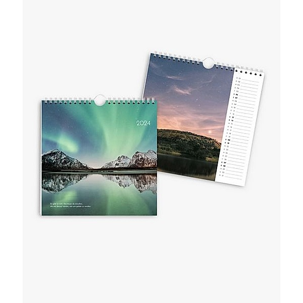 Terminkalender 2024 gestalten mit eigenen Fotos (20 x 20 cm) im Design Landscapes
