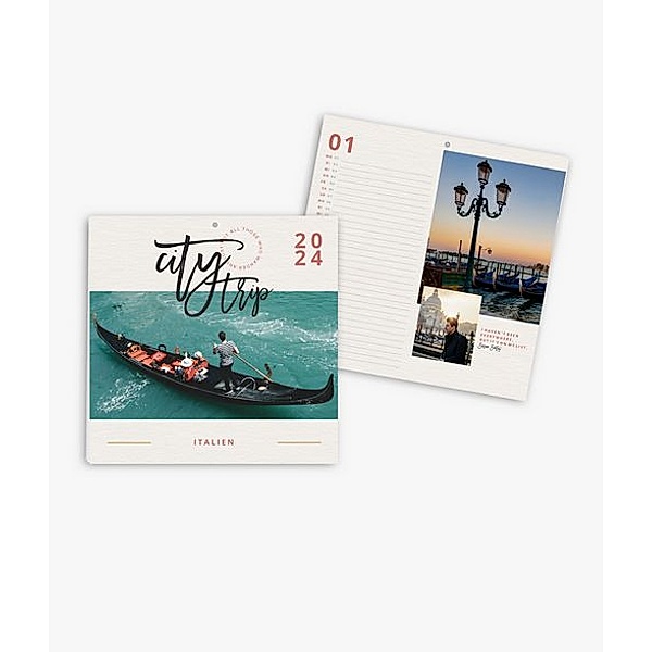 Terminkalender 2024 gestalten mit eigenen Fotos (20 x 20 cm) im Design City Trip