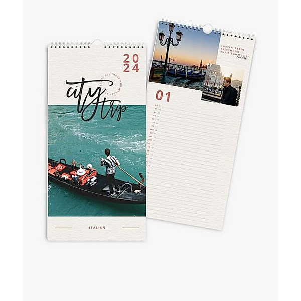 Terminkalender 2024 gestalten mit eigenen Fotos (20 x 40 cm) im Design City Trip