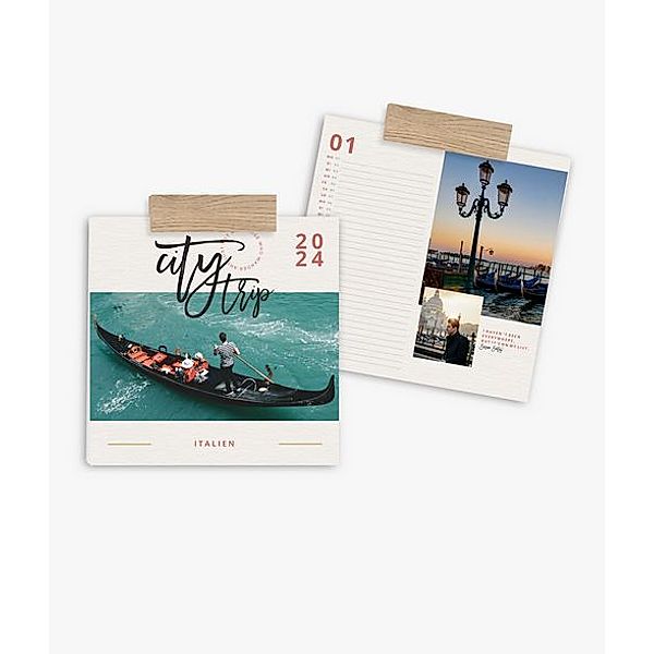 Terminkalender 2024 gestalten mit eigenen Fotos (20 x 20 cm) im Design City Trip