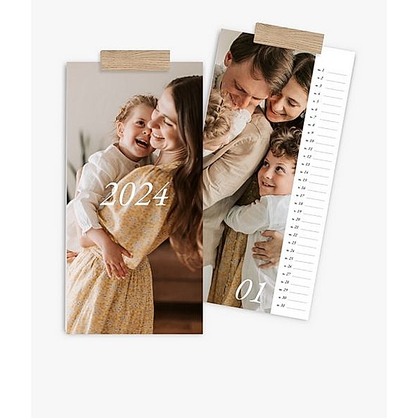Terminkalender 2024 gestalten mit eigenen Fotos (20 x 40 cm) im Design We are Family