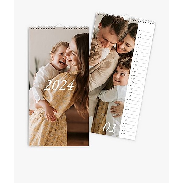 Terminkalender 2024 gestalten mit eigenen Fotos (20 x 40 cm) im Design We are Family