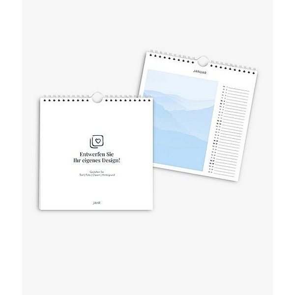 Terminkalender 2024 gestalten mit eigenen Fotos (20 x 20 cm) im Design Simple