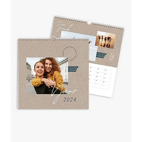 Terminkalender 2024 gestalten mit eigenen Fotos (30 x 30 cm) im Design Best Friends