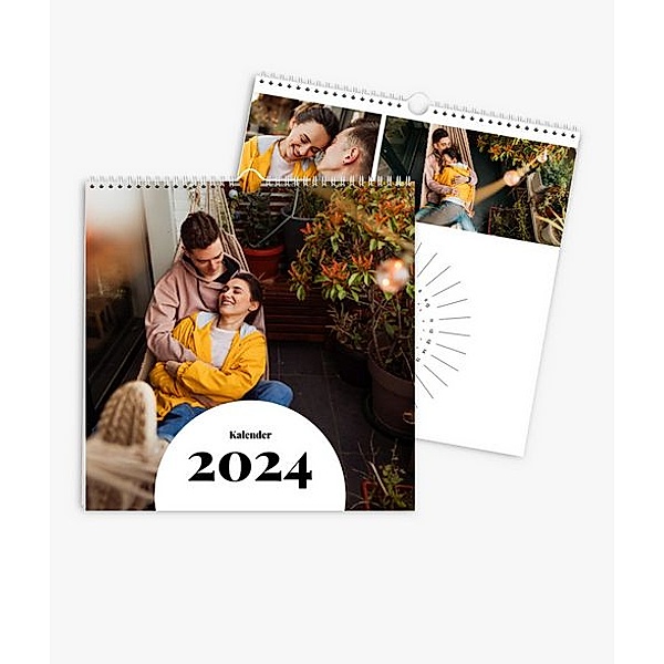 Terminkalender 2024 gestalten mit eigenen Fotos (30 x 30 cm) im Design Zeit zu zweit