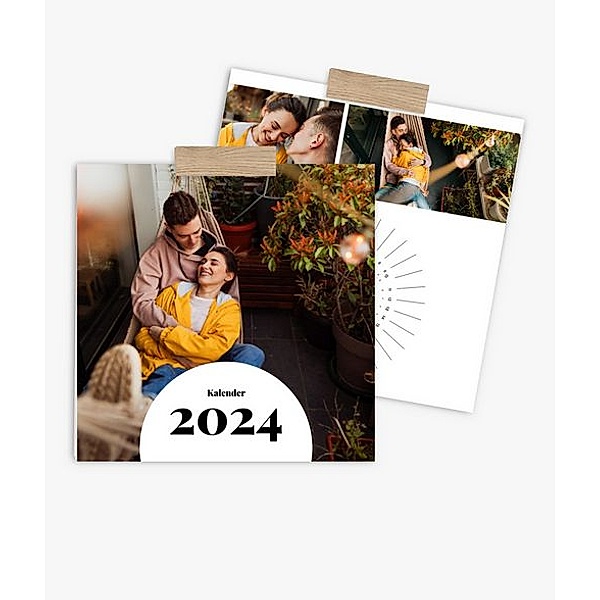 Terminkalender 2024 gestalten mit eigenen Fotos (30 x 30 cm) im Design Zeit zu zweit