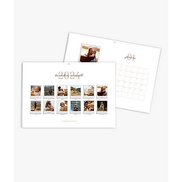 Terminkalender 2024 gestalten mit eigenen Fotos (A3 quer) im Design Polaroid