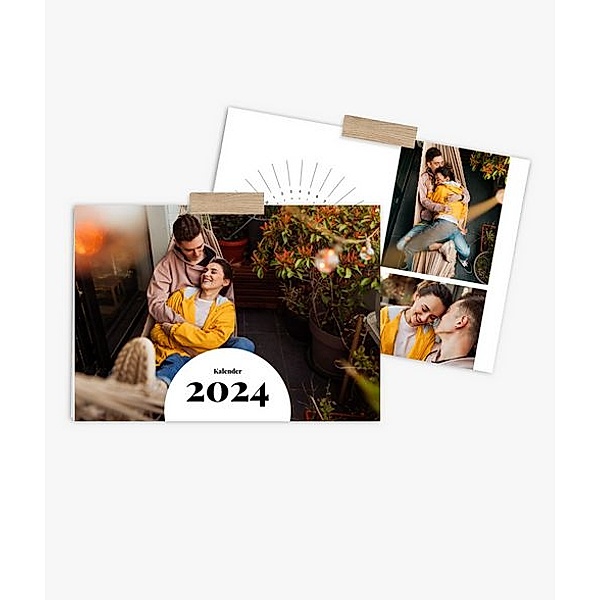Terminkalender 2024 gestalten mit eigenen Fotos (A3 quer) im Design Zeit zu zweit