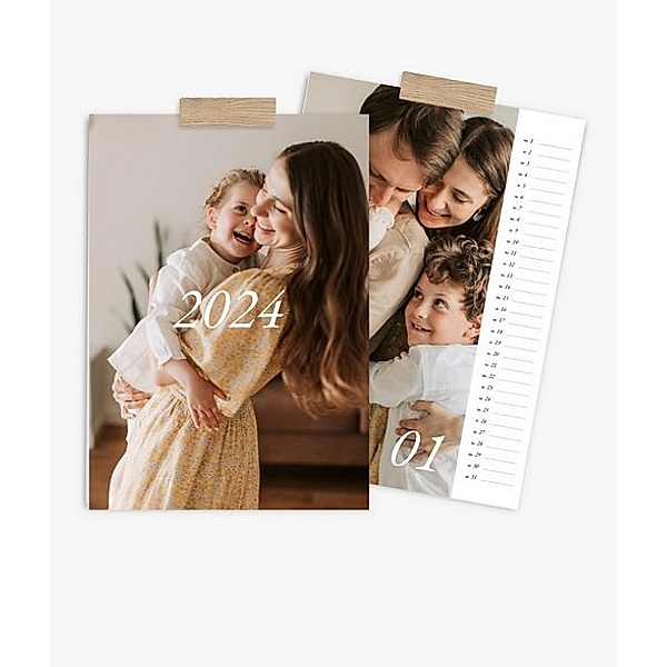 Terminkalender 2024 gestalten mit eigenen Fotos (A3 hoch) im Design We are Family