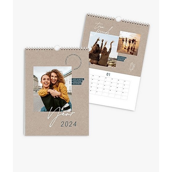 Terminkalender 2024 gestalten mit eigenen Fotos (A4 hoch) im Design Best Friends