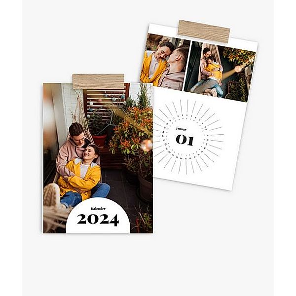 Terminkalender 2024 gestalten mit eigenen Fotos (A4 hoch) im Design Zeit zu zweit