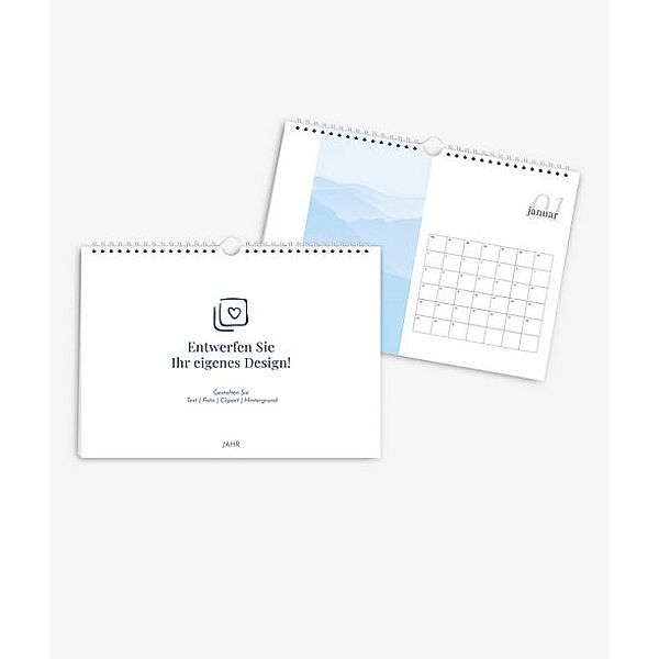 Terminkalender 2024 gestalten mit eigenen Fotos (A4 quer) im Design Basic