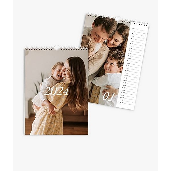 Terminkalender 2024 gestalten mit eigenen Fotos (A4 hoch) im Design We are Family