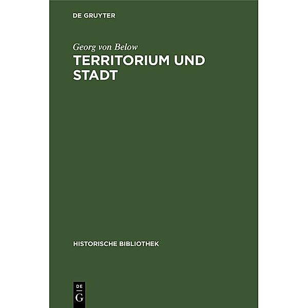 Territorium und Stadt / Jahrbuch des Dokumentationsarchivs des österreichischen Widerstandes, Georg von Below