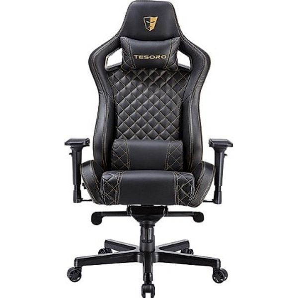 TESORO Zone X Gaming Chair, black/gold stitch