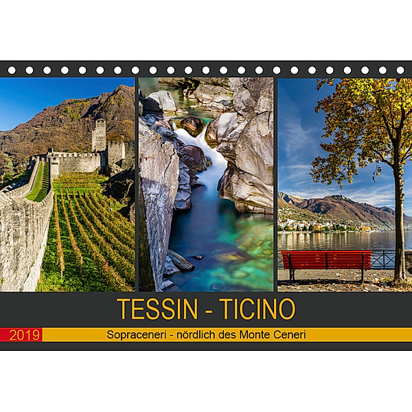 Tessin - Ticino (Tischkalender 2019 DIN A5 quer), Enrico Caccia