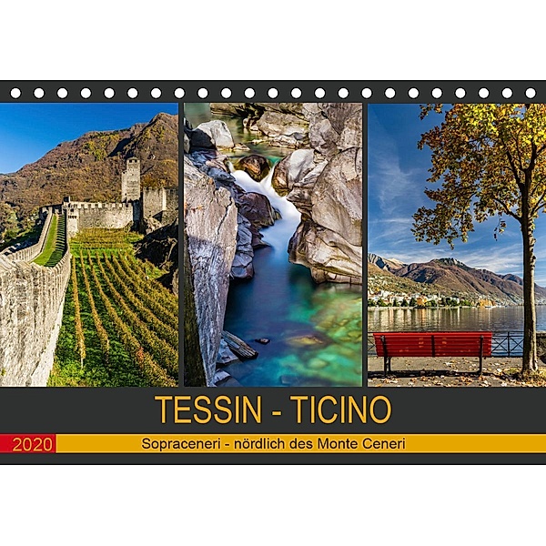 Tessin - Ticino (Tischkalender 2020 DIN A5 quer), Enrico Caccia