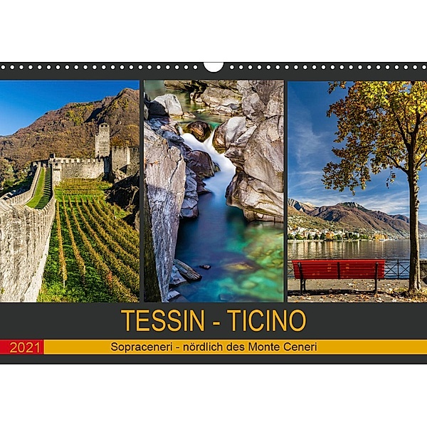 Tessin - Ticino (Wandkalender 2021 DIN A3 quer), Enrico Caccia