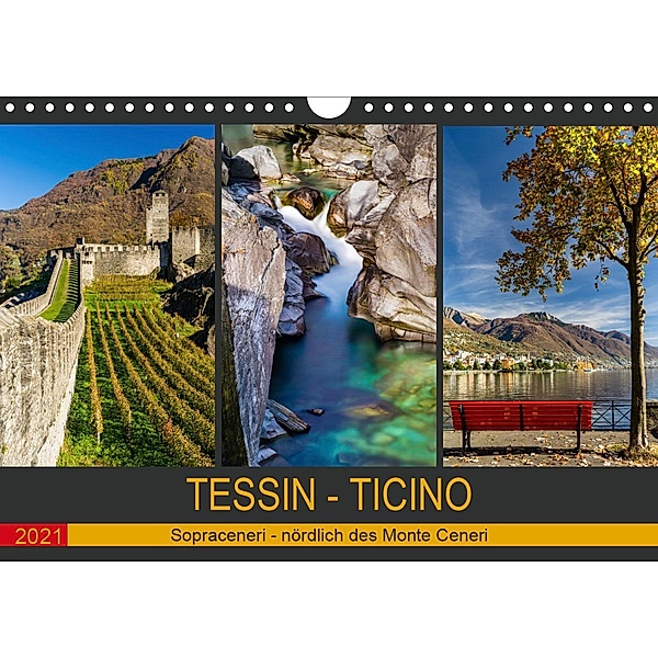 Tessin - Ticino (Wandkalender 2021 DIN A4 quer), Enrico Caccia