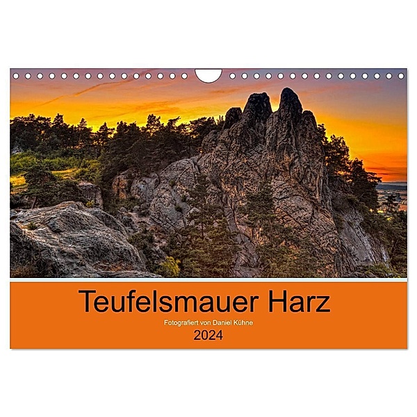 Teufelsmauer Harz (Wandkalender 2024 DIN A4 quer), CALVENDO Monatskalender, Daniel Kühne