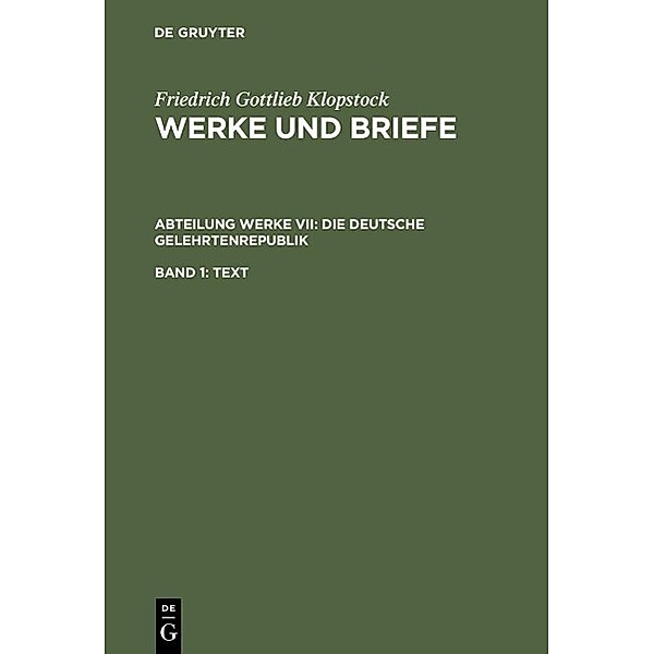 Text, Friedrich Gottlieb Klopstock