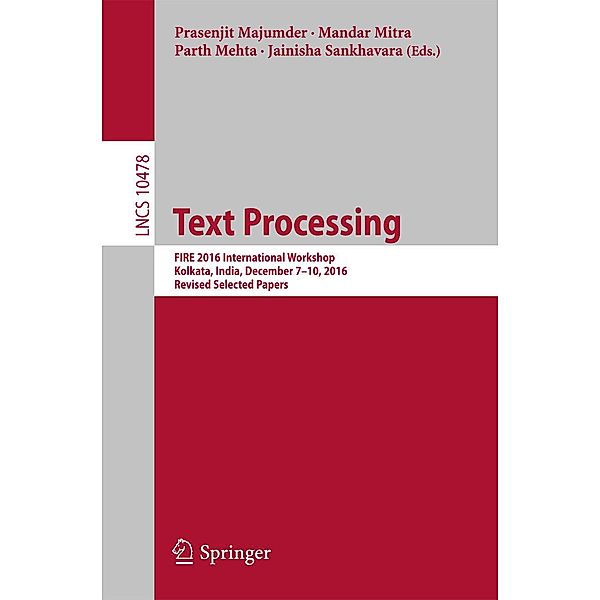 Text Processing / Lecture Notes in Computer Science Bd.10478