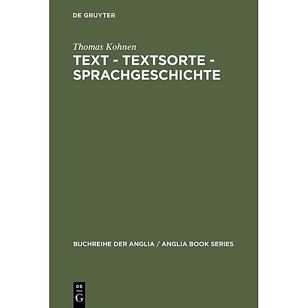 Text, Textsorte, Sprachgeschichte, Thomas Kohnen