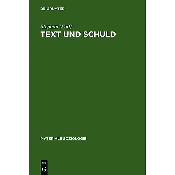 Text und Schuld, Stephan Wolff