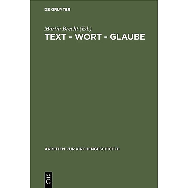 Text - Wort - Glaube