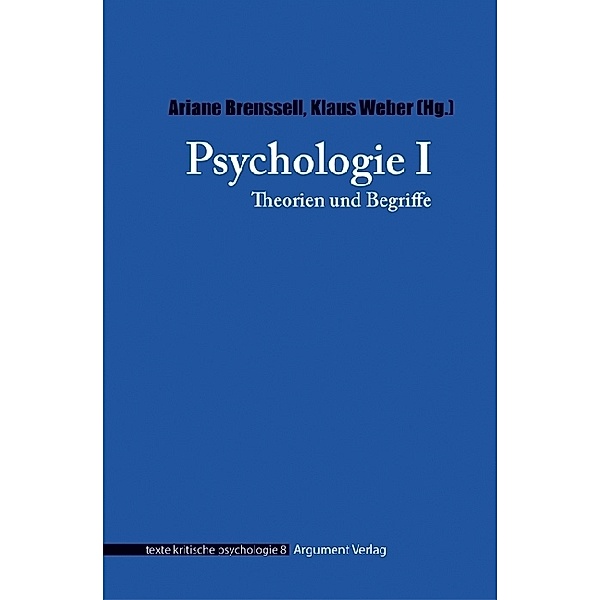 texte kritische psychologie / 8/1 / Psychologie.Bd.1