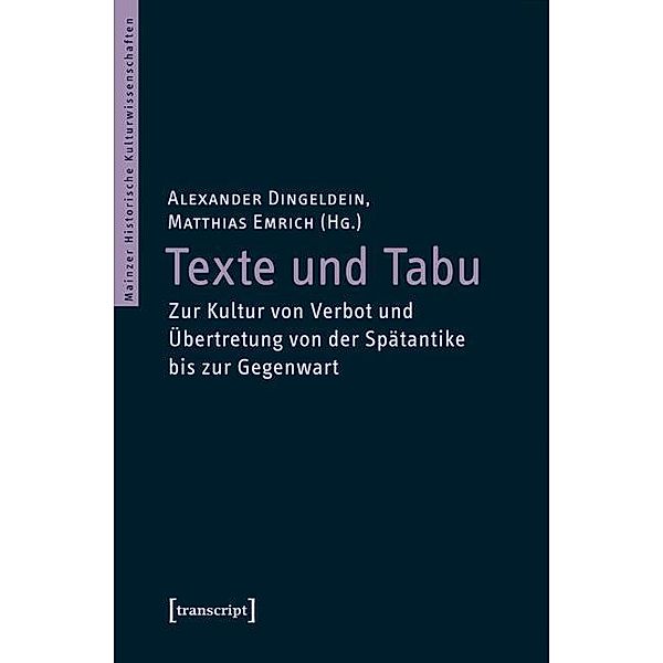 Texte und Tabu / Mainzer Historische Kulturwissenschaften Bd.21