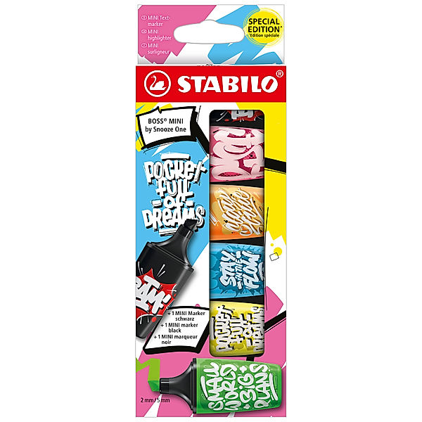 STABILO® Textmarker STABILO® BOSS MINI by Snooze One 6er-Pack