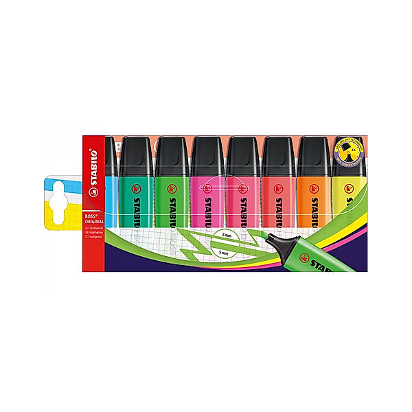 STABILO® Textmarker STABILO® BOSS ORIGINAL 8er-Pack