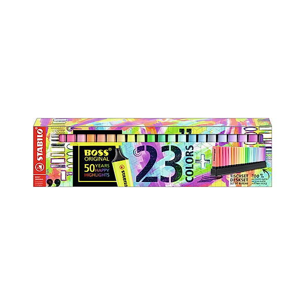 STABILO® Textmarker STABILO® BOSS ORIGINAL Neon+Pastell 23er-Pack