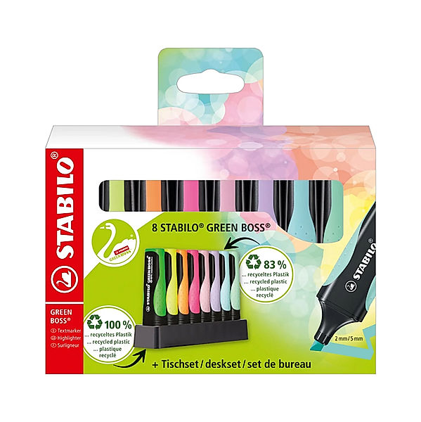 STABILO® Textmarker STABILO® GREEN BOSS 8er-Pack