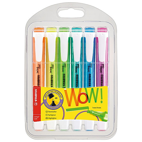 STABILO® Textmarker STABILO® swing cool 6er-Pack