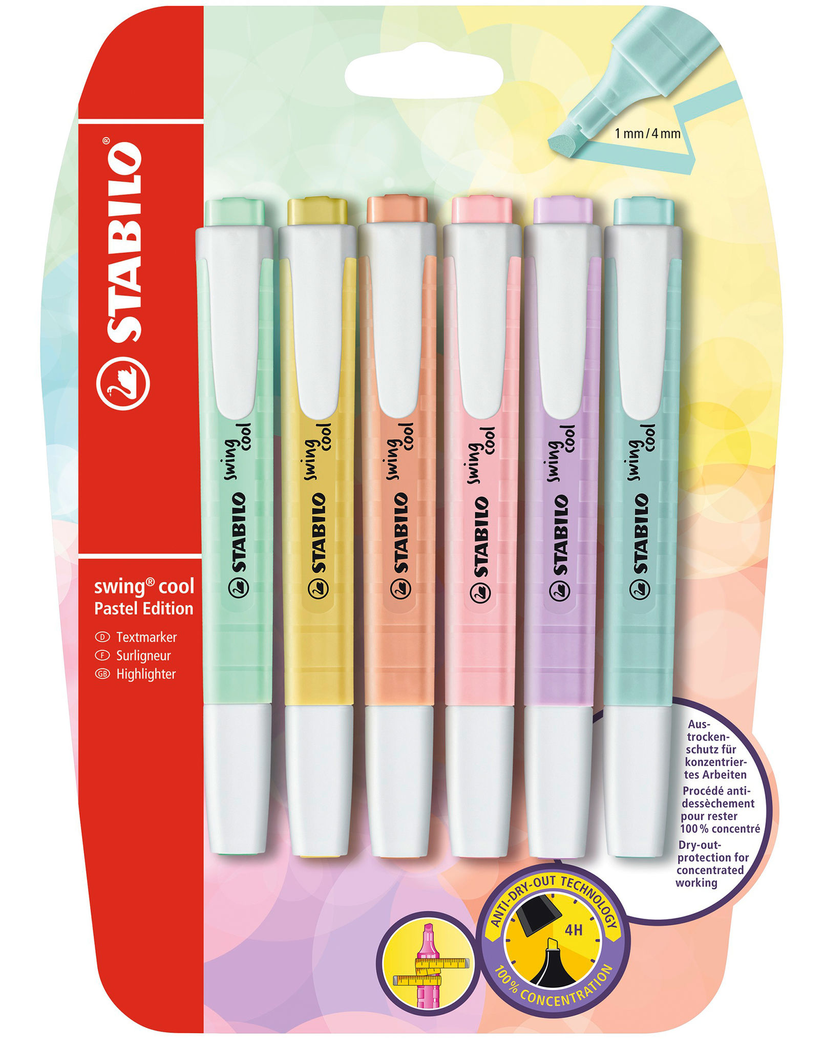 Textmarker STABILO® swing cool Pastel Edition 6er-Pack kaufen