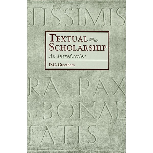 Textual Scholarship, David C. Greetham