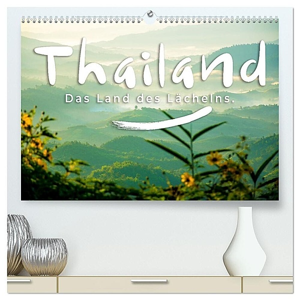 Thailand - Das Land des Lächelns. (hochwertiger Premium Wandkalender 2024 DIN A2 quer), Kunstdruck in Hochglanz, Happy Monkey