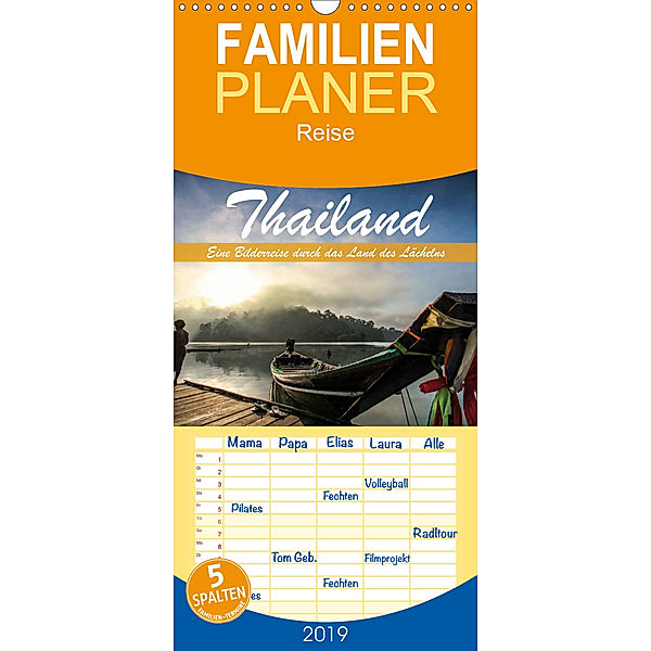 Thailand - Eine Bilderreise durch das Land des Lächelns - Familienplaner hoch (Wandkalender 2019 , 21 cm x 45 cm, hoch), Levent Weber
