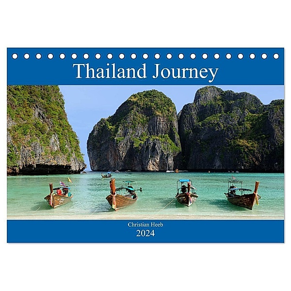 Thailand Journey (Tischkalender 2024 DIN A5 quer), CALVENDO Monatskalender, Christian Heeb