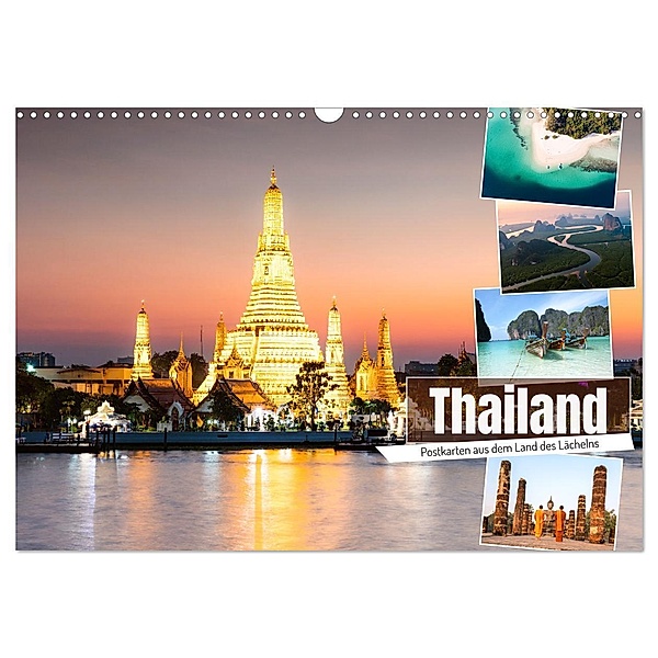 Thailand - Postkarten aus dem Land des Lächelns (Wandkalender 2024 DIN A3 quer), CALVENDO Monatskalender, Matteo Colombo