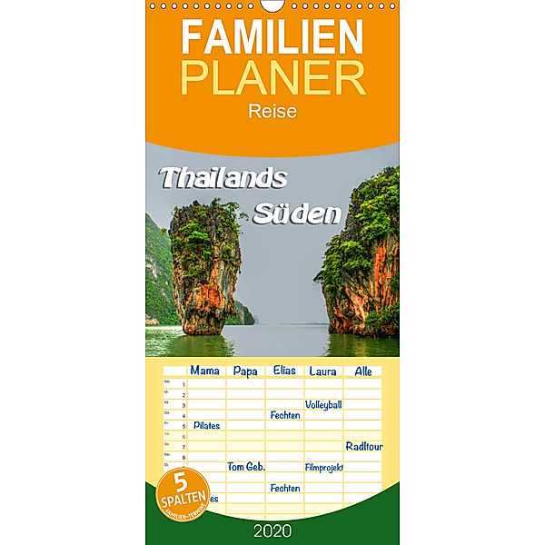 Thailands Süden - Familienplaner hoch (Wandkalender 2020 , 21 cm x 45 cm, hoch), Michael Weiß
