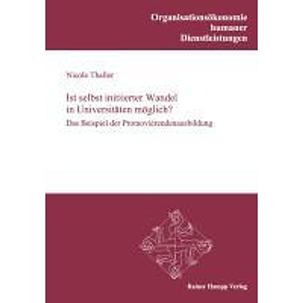 Thaller, N: Ist selbst initiierter Wandel in Universitäten m, Nicole Thaller