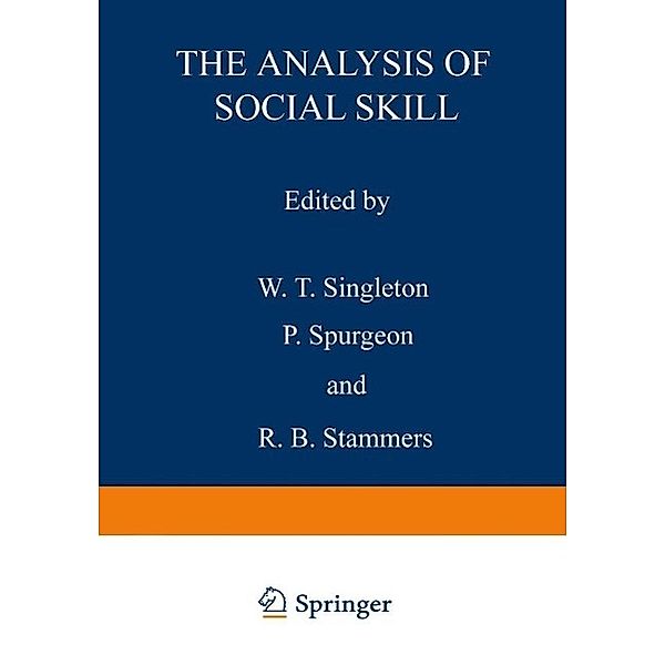 The Analysis of Social Skill / Nato Conference Series Bd.11