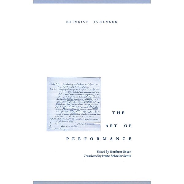 The Art of Performance, Heinrich Schenker