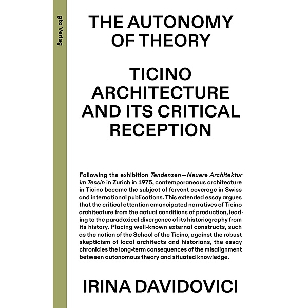 The Autonomy of Theory, Irina Davidovici