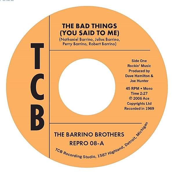 The Bad Things/Just A Mistake (7inch), The Barrino Brothers