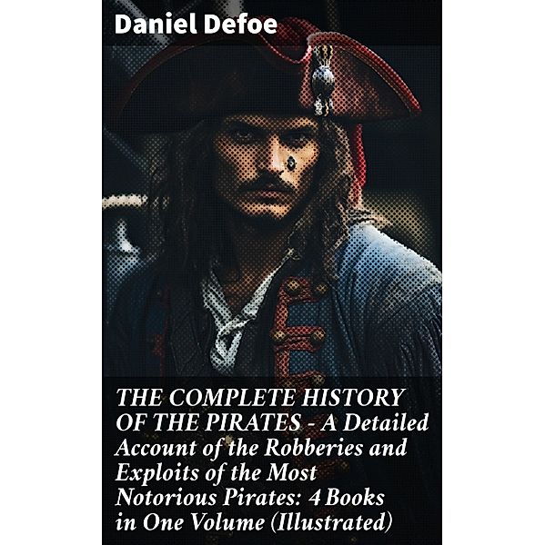 THE COMPLETE HISTORY OF THE PIRATES - A Detailed Account of the Robberies and Exploits of the Most Notorious Pirates: 4 Books in One Volume (Illustrated), Daniel Defoe