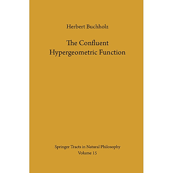 The Confluent Hypergeometric Function, Herbert Buchholz